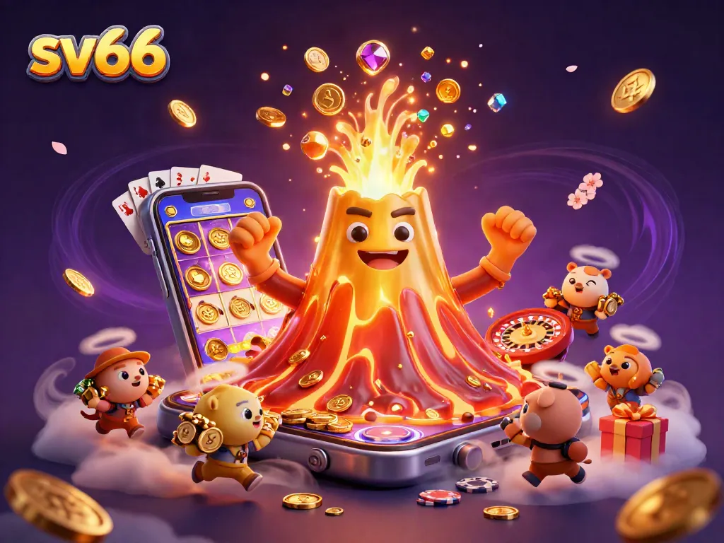 Experience thrilling gaming adventures with sv66 in a vibrant 3D casino eruption.