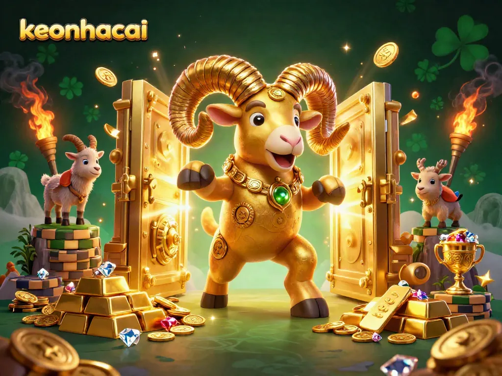 Engage in thrilling sports betting with keonhacai while surrounded by gold and excitement.