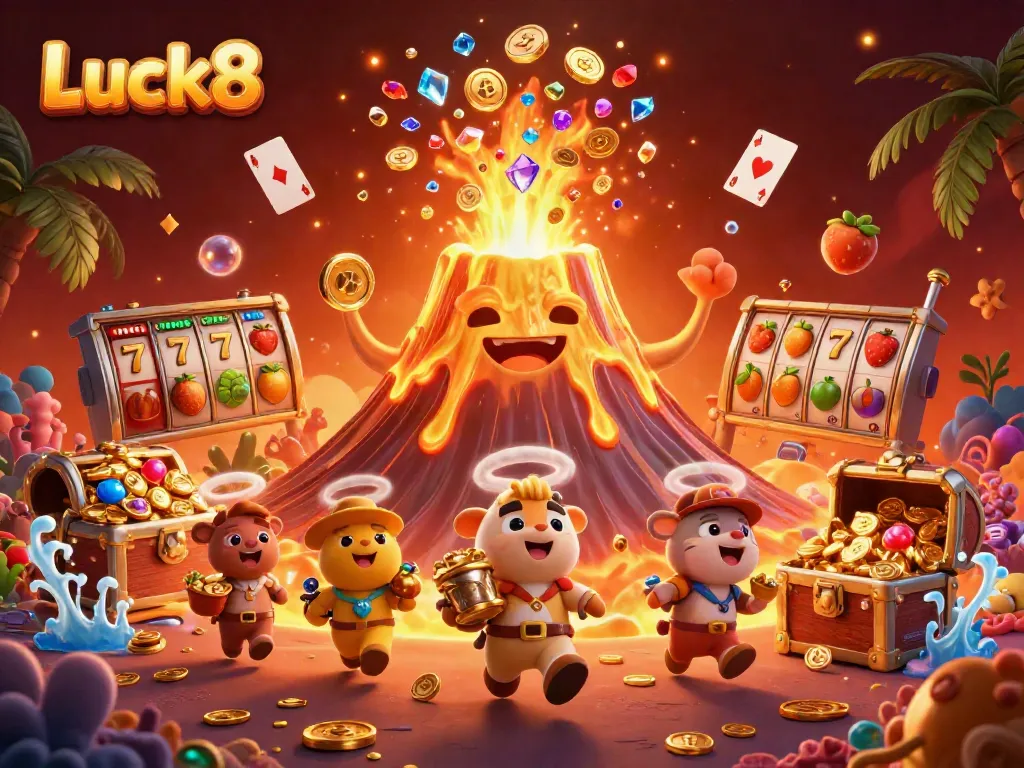Play Slots and Win Big at Luck8 with a dynamic eruption of treasure.