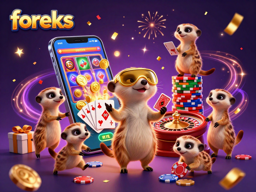 Experience foreks with meerkats managing a colorful casino atmosphere filled with fun elements.
