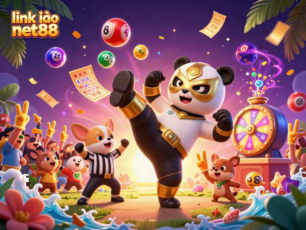 Spin and win in excitement with link vào net88 amidst colorful lottery balls and celebration.