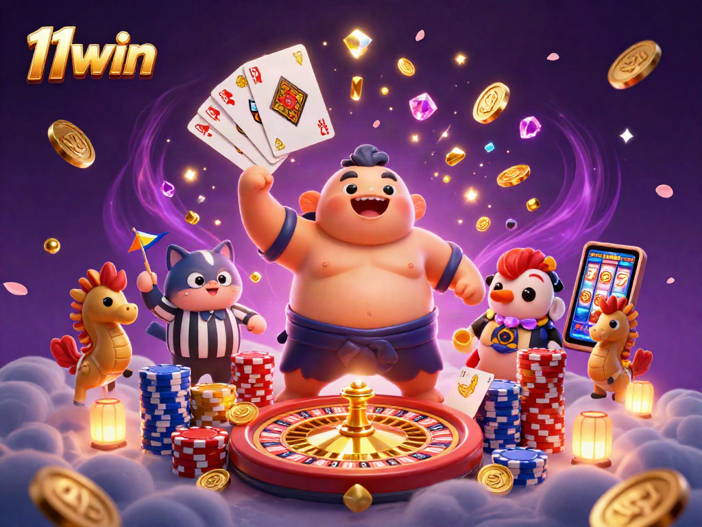 Join the action at 11win casino with vibrant underwater characters and dynamic gaming elements.