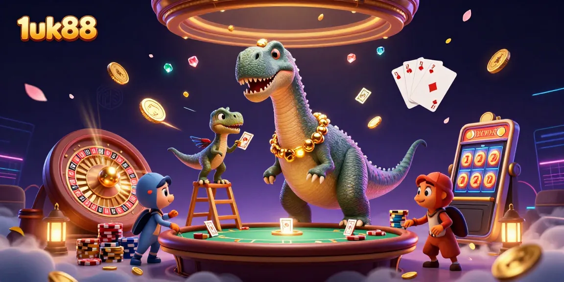 Enjoy thrilling gaming experiences at 1uk88 with vibrant casino illustrations showcasing excitement and fun.