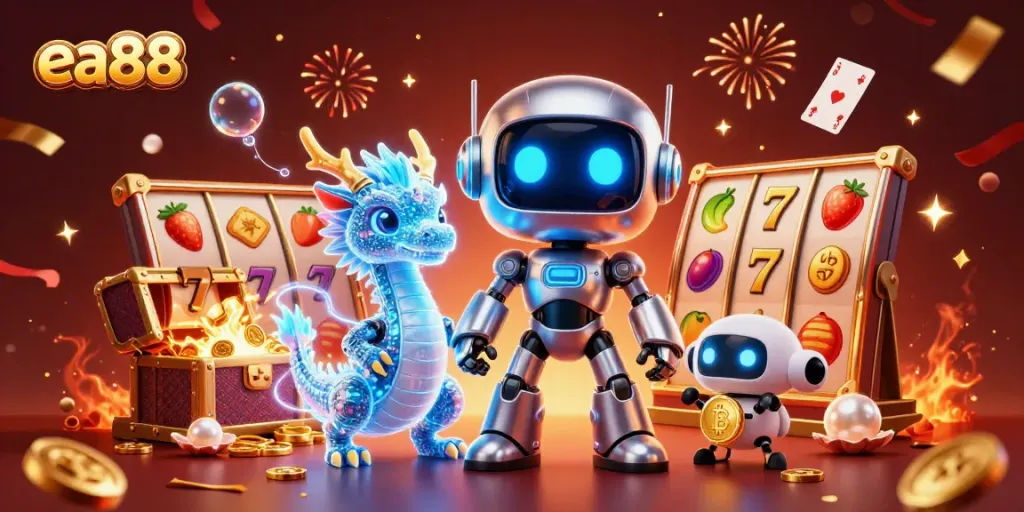Experience thrilling moments at ea88, with vibrant casino elements and dynamic characters in action.