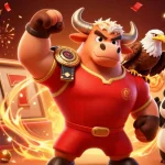 Celebrate winnings at OK365 with a vibrant casino scene featuring slot reels and cheerful mascots.