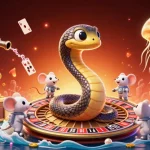 Experience thrilling bets with llwinm surrounded by cosmic gaming elements in a colorful casino scene.