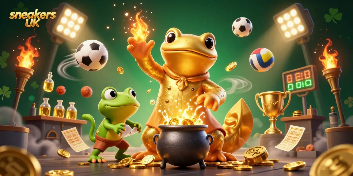 Experience thrilling sports action with sneakers UK in this vibrant 3D casino scene bursting with energy.