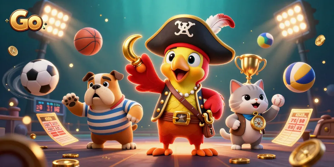 Bet on Go 88 slot machines with exciting pirate characters and sports elements in action.