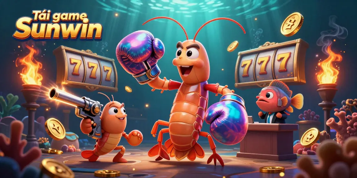Tải game Sunwin to enjoy thrilling slot gameplay with vibrant characters and dynamic casino elements.