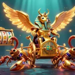 Play mahjong slot with vibrant visuals featuring golden scarab and fortune symbols.