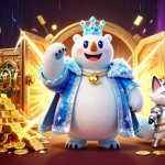 Engage with the thrilling slot deposit 5k experience, featuring a majestic polar bear and shimmering treasures in a vibrant scene.