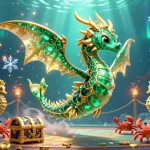 Experience thrilling gameplay at 8xbet with a dynamic underwater casino scene featuring sea creatures and treasures.