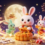 Join the 11WIN experience with a vibrant scene of animated moon characters celebrating with casino elements.