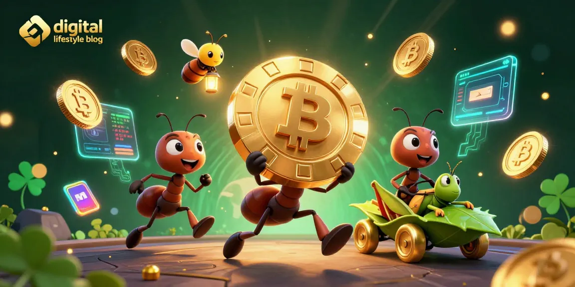 Engage with the digital lifestyle blog featuring ants heisting a golden poker chip in a vibrant casino scene.