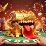Experience thrilling lô đề online gaming with a vibrant 3D treasure hunt scene and poker action.